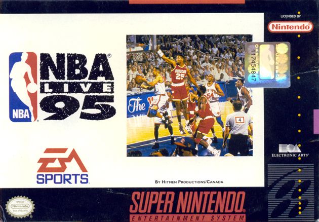 NBA Live 95 box art for Super Nintendo